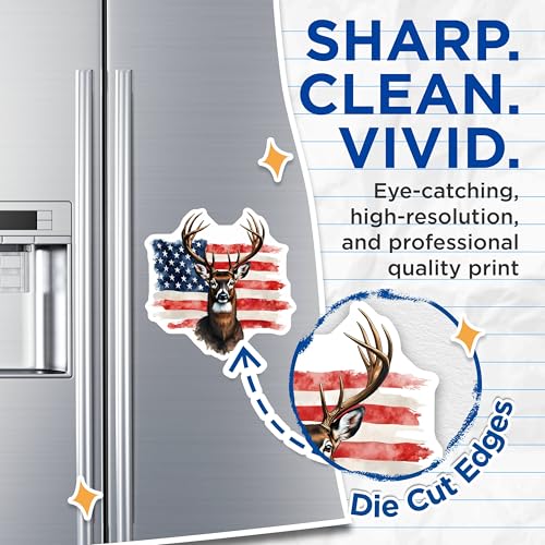 (2 Pack) Wildlife USA Magnet - 5" On Longest Side - Sticks to Smooth Flat Surfaces - Made in USA - MAG9829