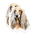 (2 Pack) Afghan Hound Magnets - Watercolor Dog Art - Pet Lover Fridge Decor - 5 Inches On Longest Side - Thick Durable Magnet - Made in USA - MAG29386