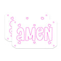 (2 Pack) Amen Magnets - Christian Faith Decor - Spiritual Refrigerator Accessory - 5 Inches On Longest Side - Thick Durable Magnet - Made in USA - MAG24203