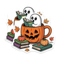 (2 Pack) Halloween Ghost Magnets - Pumpkin Fall Decor - Spooky Season Fridge Magnets - 5" On Longest Side - Premium Magnet - for Cars, Refrigerators, Toolboxes, Lockers - Made in USA - MAG18136