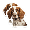 (2 Pack) English Springer Spaniel Magnets - Detailed Dog Portrait - Pet Owner Decor - Animal Lover Collectible - 5 Inches On Longest Side - Thick Durable Magnet - Made in USA - MAG23466