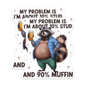 (2 Pack) Raccoon Beer Lover Magnets - Funny Stud Muffin Quote - Animal Drinking Humor - Refrigerator Decor - 5 Inches On Longest Side - Thick Durable Magnet - Made in USA - MAG21519