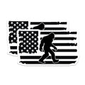 (2 Pack) Bigfoot American Flag Magnets - Patriotic Sasquatch Silhouette - USA Cryptid Lore Decor - Outdoor Adventure Item - 5 Inches On Longest Side - Thick Durable Magnet - Made in USA - MAG21344