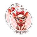 (2 Pack) I'm Not a Groundhog Magnets - 5" On Longest Side - for Cars, Fridges, Toolboxes - Made in USA - MAG7945