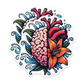 (2 Pack) Brain Heart Flower Art Magnets - Mind Emotion Harmony Graphic Design - Spiritual Philosophy Nature Decor Display - 5 Inches On Longest Side - Thick Durable Magnet - Made in USA - MAG19812