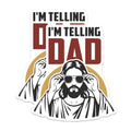 (2 Pack) Jesus Sunglasses Magnets - I'm Telling Dad Christian Humor - Divine Refrigerator Decor - Faith Based Funny Sayings - 5 Inches On Longest Side - Thick Durable Magnet - Made in USA - MAG23779