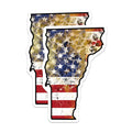 (2 Pack) Vermont State Flag Magnets - Distressed American Flag - Fridge Magnets - 5" On Longest Side - Premium Magnet - for Cars, Refrigerators, Toolboxes, Lockers - Made in USA - MAG17654