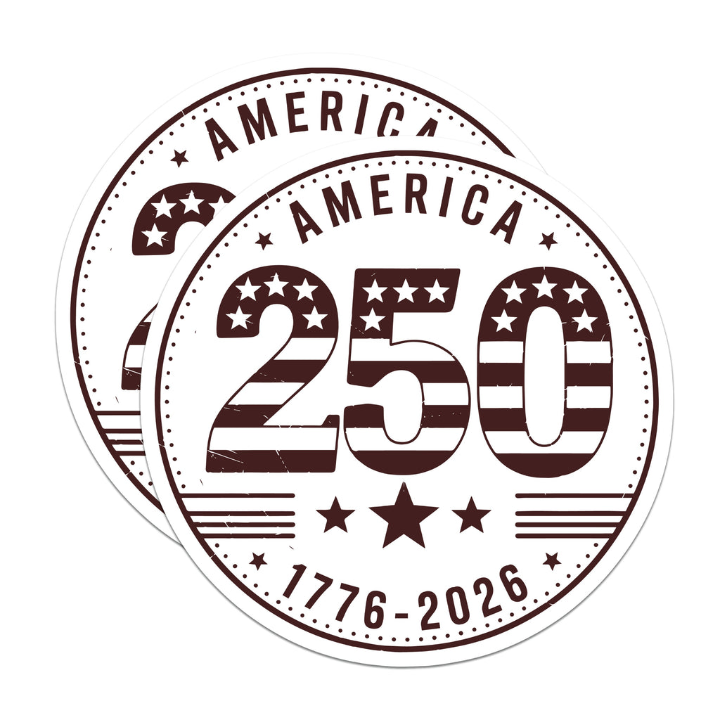 (2 Pack) America 250 Magnets - USA Bicentennial 2026-1776 History Pride - Patriotic Commemorative Decor - 5 Inches On Longest Side - Thick Durable Magnet - Made in USA - MAG38586