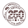(2 Pack) America 250 Magnets - USA Bicentennial 2026-1776 History Pride - Patriotic Commemorative Decor - 5 Inches On Longest Side - Thick Durable Magnet - Made in USA - MAG38586