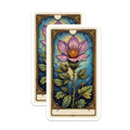 (2 Pack) Ornate Floral Magnets - Mystical Thistle Bloom - Art Nouveau Decor Accent - 5 Inches On Longest Side - Thick Durable Magnet - Made in USA - MAG20389