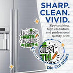 (2 Pack) Luckiest Math Teacher Ever Magnets - St Patrick's Day Decoration - Teacher Appreciation Gift - Classroom Decor - 5" On Longest Side - for Cars, Fridges, Toolboxes - Made in USA - MAG5588