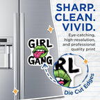 (2 Pack) Girl Gang Magnets - Zombie Lips Magnet - Halloween Fridge - Creepy Refrigerator Art - 5" On Longest Side - for Cars, Fridges, Toolboxes - Made in USA - MAG4565
