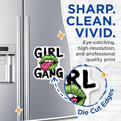 (2 Pack) Girl Gang Magnets - Zombie Lips Magnet - Halloween Fridge - Creepy Refrigerator Art - 5" On Longest Side - for Cars, Fridges, Toolboxes - Made in USA - MAG4565