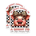 (2 Pack) Funny Animal Stickers - Grumpy Pig - Humor Decals for Laptops - 5" On Longest Side - Sticks to Smooth Flat Surfaces - Made in USA - BMCS7933