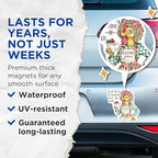 (2 Pack) Just Doing My Morning Coffee Prime Magnets - Chicken Humor - Funny Shopping Magnet - 5" On Longest Side - for Cars, Fridges, Toolboxes - Made in USA - MAG4367