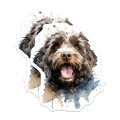 (2 Pack) Labradoodle Goldendoodle Magnets - Watercolor Dog Art - Pet Parent Decor - Happy Doodle Accent - 5 Inches On Longest Side - Thick Durable Magnet - Made in USA - MAG27678