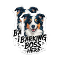 (2 Pack) Barking Boss Here Magnets - Funny Dog Lover - Pet Owner Humor - Dog Breed Magnet - 5" On Longest Side - for Cars, Fridges, Toolboxes - Made in USA - MAG3925
