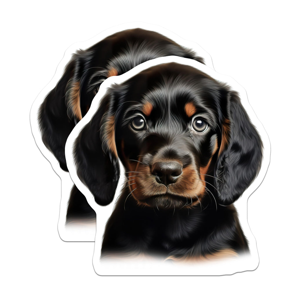 (2 Pack) Cute Puppy Magnets - Dog Lover Fridge Decor - Pet Parent Home Accent - 5 Inches On Longest Side - Thick Durable Magnet - Made in USA - MAG30109
