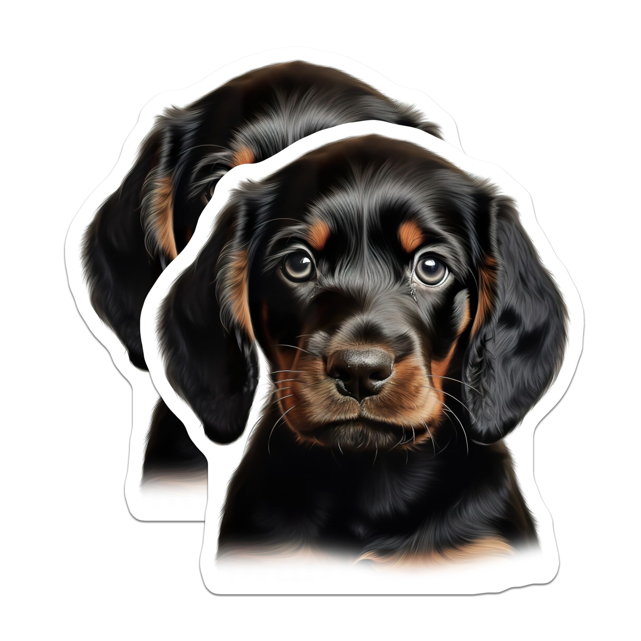(2 Pack) Cute Puppy Magnets - Dog Lover Fridge Decor - Pet Parent Home Accent - 5 Inches On Longest Side - Thick Durable Magnet - Made in USA - MAG30109