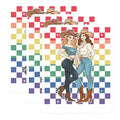 (3 Pack) Cowgirl Decals - Western Fashion Stickers - Lesbian Pride Cowboy Girls- 3 Inches On Longest Side - Easy Peel & Apply - Made in USA - 3MCS5710