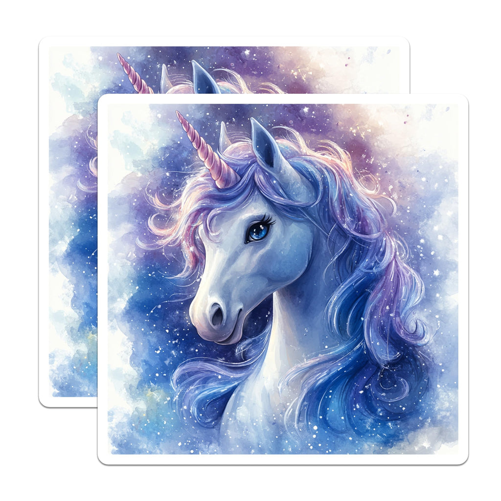 (2 Pack) Magical Unicorn Magnets - Cosmic Galaxy Fantasy Art - Dreamy Aesthetic Decor - Whimsical Home Accent - 5 Inches On Longest Side - Thick Durable Magnet - Made in USA - MAG23826