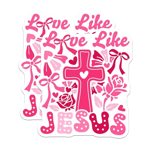 (2 Pack) Love Like Jesus Magnets - Christian Faith Magnets - Religious Inspirational Home Decor Magnets - 5" On Longest Side - for Cars, Refrigerators, Toolboxes, Lockers - Made in USA BMCS3523