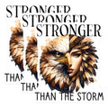 (3 Pack) Eagle Woman Decals - Stronger Than The Storm - Empowering Art - 3 Inches On Longest Side - Easy Peel & Apply - Made in USA - 3MCS8004