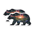 (2 Pack) Bear Forest Nature Stickers - Wildlife Decal - Outdoor Adventure - Scenic Landscape - 5" On Longest Side - Sticks to Smooth Flat Surfaces - Made in USA - BMCS6720