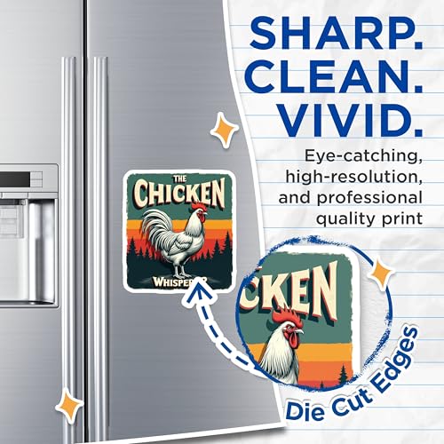 (2 Pack) The Chicken Whisperer Magnets - Funny Chicken Saying Magnets - Farmhouse Decor Magnets - 5" On Longest Side - for Cars, Refrigerators, Toolboxes, Lockers - Made in USA BMCS3078