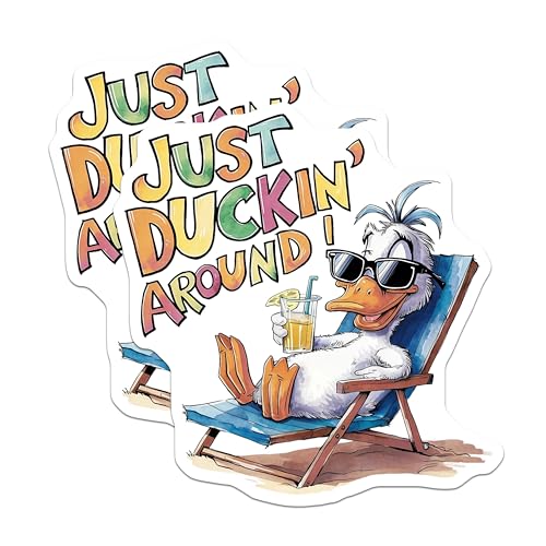 (2 Pack) Just Duckin' Around Magnets Magnets - 5" On Longest Side - Made in USA - Sticks to Refrigerators & Metal Surfaces - MAG8542