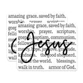 (2 Pack) Jesus Word Art Magnets - Christian Religious Decor - Inspirational Faith Statement - 5 Inches On Longest Side - Thick Durable Magnet - Made in USA - MAG25652