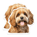 (2 Pack) Cavapoo Dog Magnets - Cute Fluffy Puppy Decor - Pet Parent Refrigerator Locker Display - Animal Lover Home Accessory - 5 Inches On Longest Side - Thick Durable Magnet - Made in USA - MAG26930