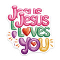 (2 Pack) Jesus Loves You Magnets - Christian Magnets - Religious Home Decor - 5" On Longest Side - Premium Magnet - for Cars, Refrigerators, Toolboxes, Lockers - Made in USA - MAG14772