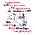 (3 Pack) Grumpy Llama Decals - Funny Animal Stickers - Sarcastic Llama Laptop Decal - 3 Inches On Longest Side - Easy Peel & Apply - Made in USA - 3MCS4422