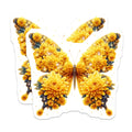 (2 Pack) Golden Butterfly Magnets - Sparkly Flower Decor - Nature Inspired Fridge Art - 5 Inches On Longest Side - Thick Durable Magnet - Made in USA - MAG37396