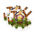 (2 Pack) Joy Nativity Magnets - Christian Christmas Decor - Rustic Holiday Fridge Magnets - 5 Inches On Longest Side - Thick Durable Magnet - Made in USA - MAG29040