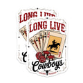 (2 Pack) Long Live Cowboys Magnets - Western Gambling Poker Game Decor - Wild West Country Lifestyle Art Accent - 5 Inches On Longest Side - Thick Durable Magnet - Made in USA - MAG22050