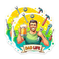 (2 Pack) Dad Life Magnets - Funny Dad Artwork - Father's Day Decor - 5" On Longest Side - for Cars, Fridges, Toolboxes - Made in USA - MAG7458
