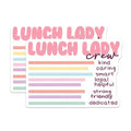 (2 Pack) Lunch Lady Crew Magnets - Kind Caring Smart - Loyal Helpful Friendly Dedicated - 5" On Longest Side - for Cars, Fridges, Toolboxes - Made in USA - MAG3631