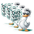 (3 Pack) Duck Vibes Only Decals - Cool Animal Art Stickers - Quirky Laptop Decals - 3 Inches On Longest Side - Easy Peel & Apply - Made in USA - 3MCS7313