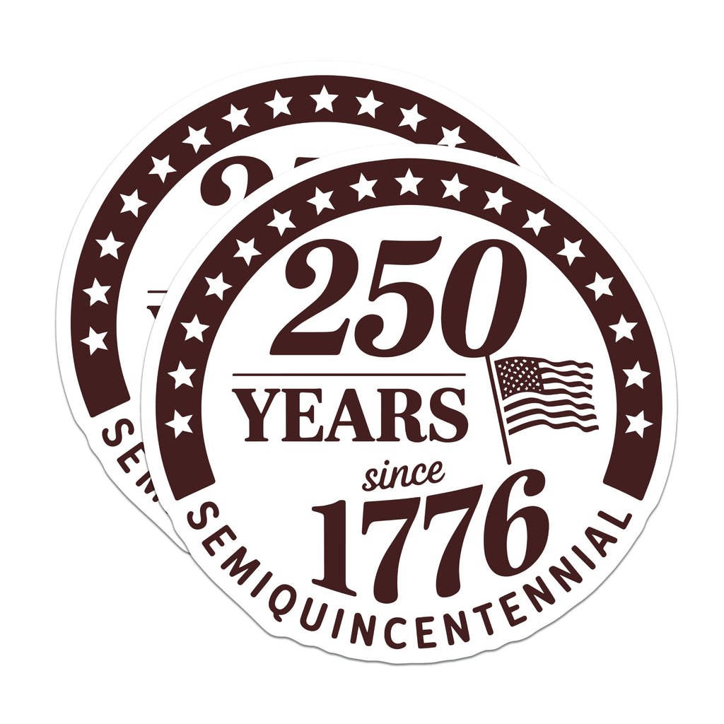 (2 Pack) 250 Years Since 1776 Magnets - Semiquincentennial America - Patriotic USA History Decor - 5 Inches On Longest Side - Thick Durable Magnet - Made in USA - MAG36954