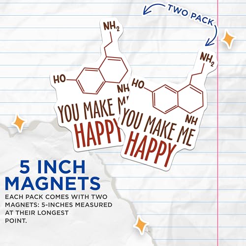 (2 Pack) Serotonin Magnets - Inspirational Quotes - 5" On Longest Side - for Cars, Fridges, Toolboxes - Made in USA - MAG8023