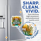 (2 Pack) Inspirational Quote Magnets - You Make A Difference - Motivational ations - Uplifting Home - 5" On Longest Side - for Cars, Fridges, Toolboxes - Made in USA - MAG4431