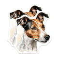 (2 Pack) Jack Russell Terrier Magnets - Watercolor Dog Art - Pet Lover Refrigerator Magnets for Dog Moms Dads - 5 Inches On Longest Side - Thick Durable Magnet - Made in USA - MAG30994