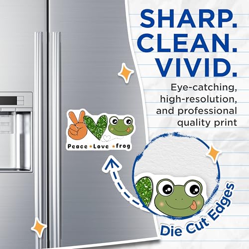 (2 Pack) Peace Love Frog Magnets - Cute Animal Magnet - Peace Sign Home Decoration - 5" On Longest Side - for Cars, Fridges, Toolboxes - Made in USA - MAG6736