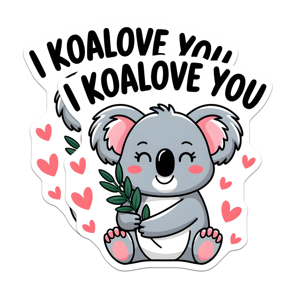 (2 Pack) I Koala You Magnets - Cute Koala Magnets for Refrigerator - Adorable Animal Magnets - 5" On Longest Side - for Cars, Fridges, Toolboxes - Made in USA - MAG3760