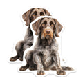 (2 Pack) Wirehaired Griffon Magnets - Dog Breed Art - Pet Owner Decor - Hunting Dog Lover - 5 Inches On Longest Side - Thick Durable Magnet - Made in USA - MAG28708