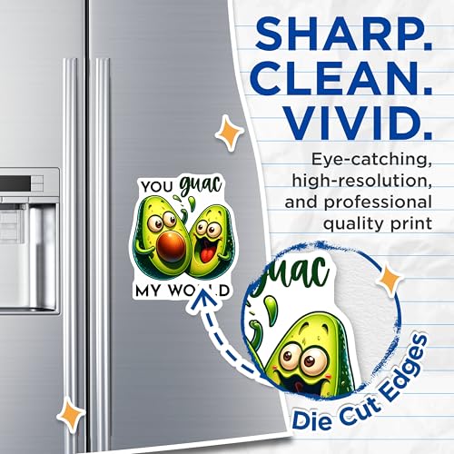 (2 Pack) Funny Avocado Magnets Magnets - Cute Kitchen Decor - 5" On Longest Side - Made in USA - Sticks to Refrigerators & Metal Surfaces - MAG8779