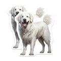 (2 Pack) Great Pyrenees Magnets - Happy White Fluffy Dog Art - Majestic Pet Breed Decor - Animal Lover Collectible - 5 Inches On Longest Side - Thick Durable Magnet - Made in USA - MAG23437