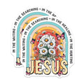 (2 Pack) There was Jesus Magnets - Inspirational Flower Magnets - Faith Based Magnets - Religious for Home - 5" On Longest Side - for Cars, Fridges, Toolboxes - Made in USA - MAG3741